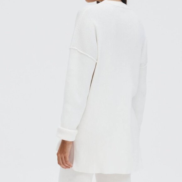 Legoe Heritage Maternity Catalina Ribbed Jumper Sweater Off White M/L Cotton - Picture 5 of 10